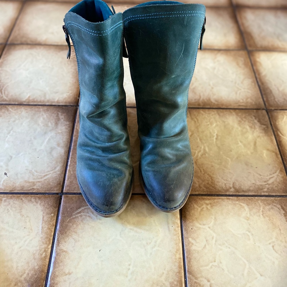 Fly London Teal Ankle Boots